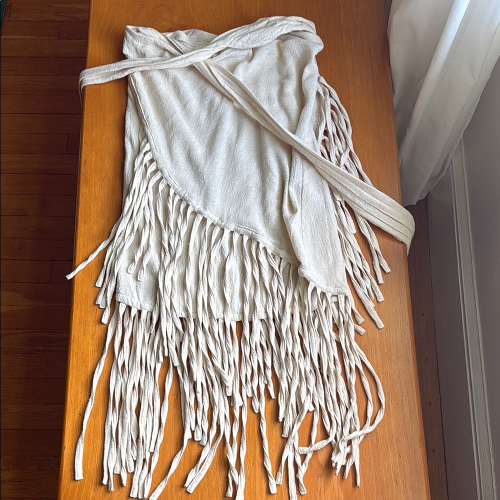 Linen Fringe Festival Wrap Skirt